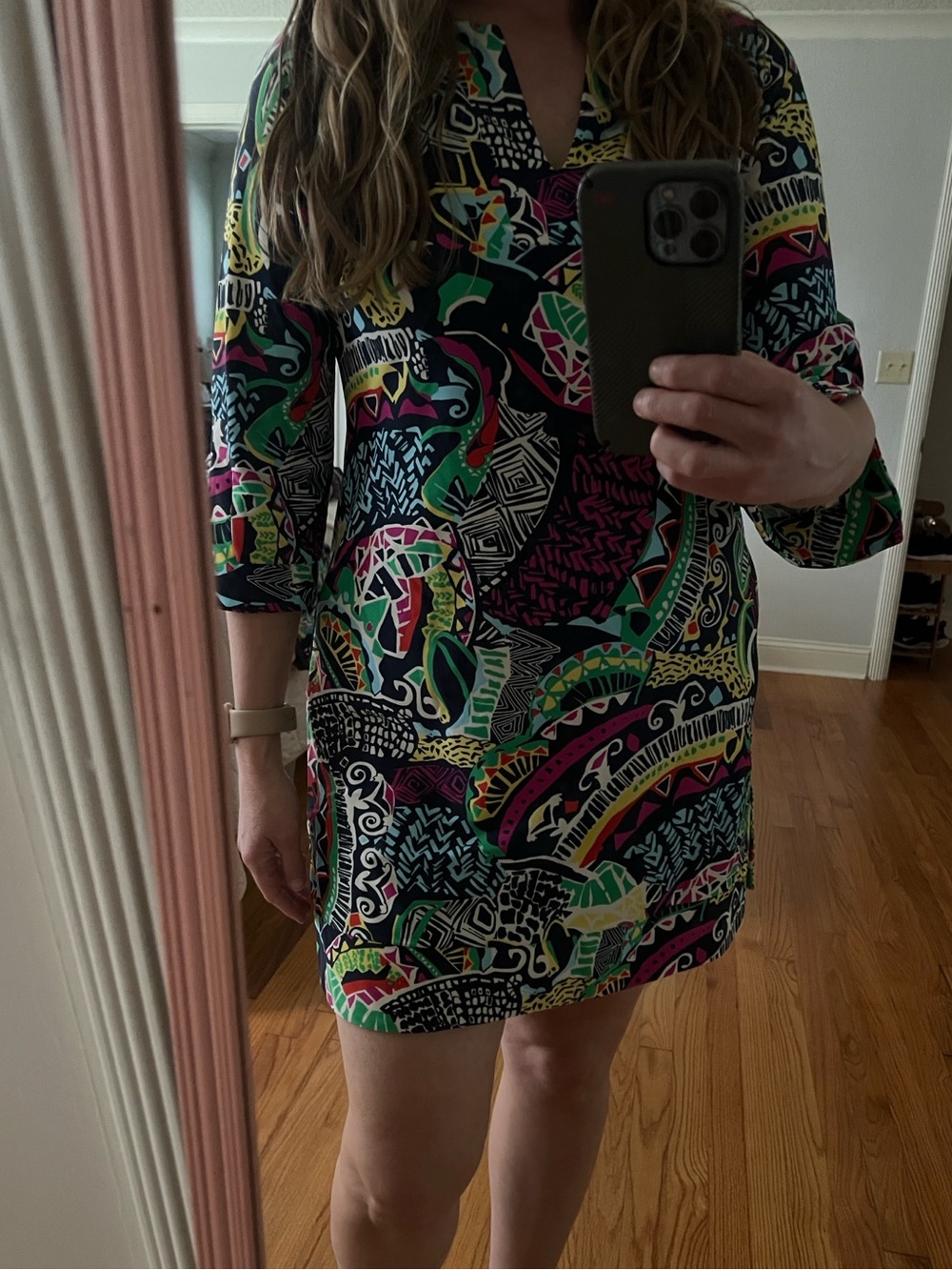 Jude Connally 3/4 Sleeve Dress abstract print medium - tunic dress